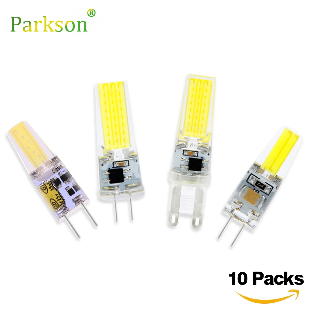 

10Pcs/Lot Led Lamp Cob G9 G4 12V Ac/Dc 220V Lamp Bulb 12V 3W 6W 9W Bombillas 360 Beam Angle Lampada Replace Halogen Bulb Ampoule