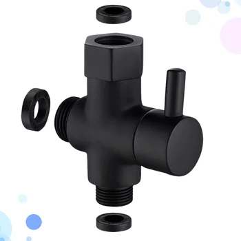 

3/8 Faucet Separator Shower Arm Diverter Durable Shower Faucet Switch Transfer Valve Three-Way Gadget for Home Bathroom Hotel To