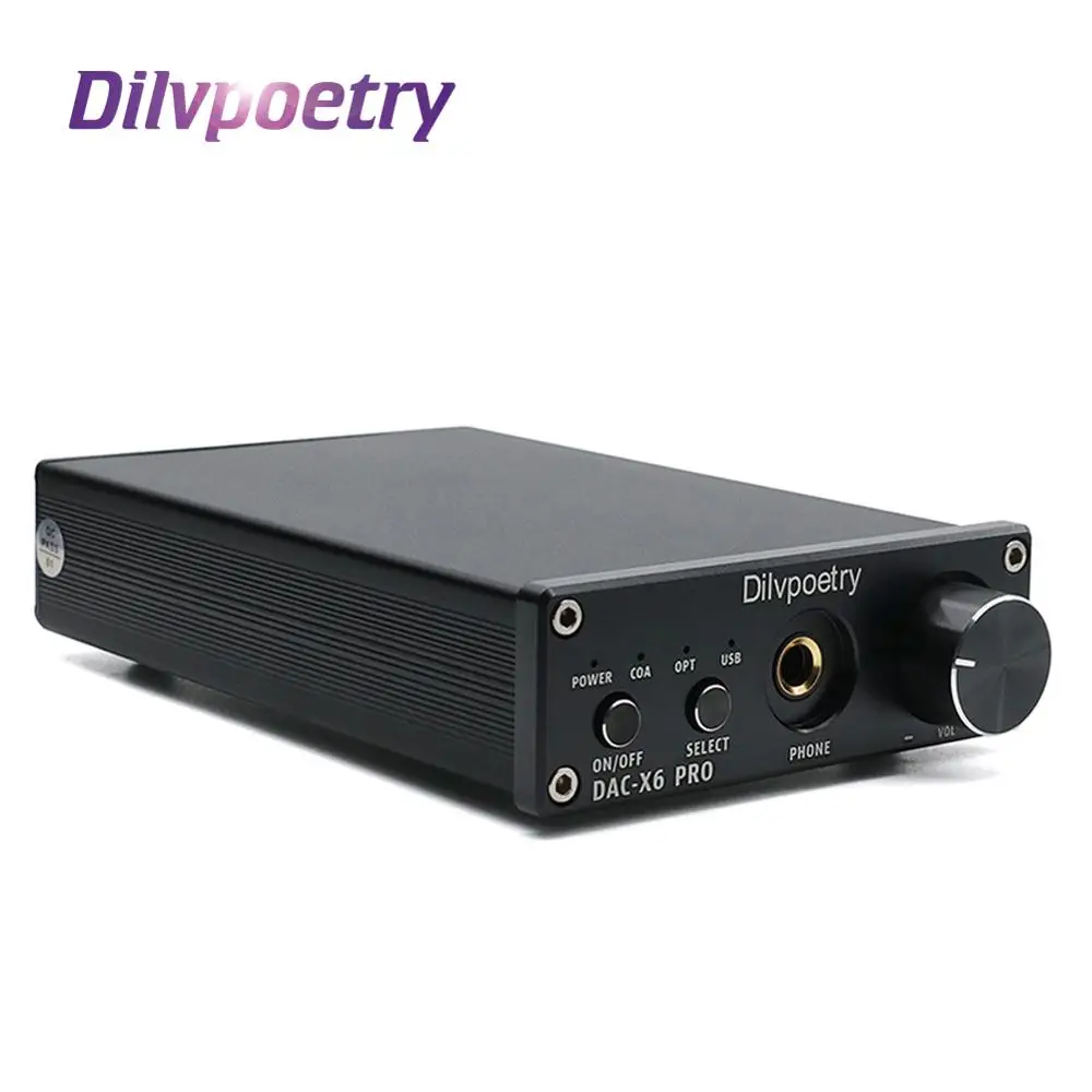  Dilvpoetry DAC-X6 pro Home DAC Amplifier Audio Decoder Portable USB DAC Audio Amplifier Headphone A
