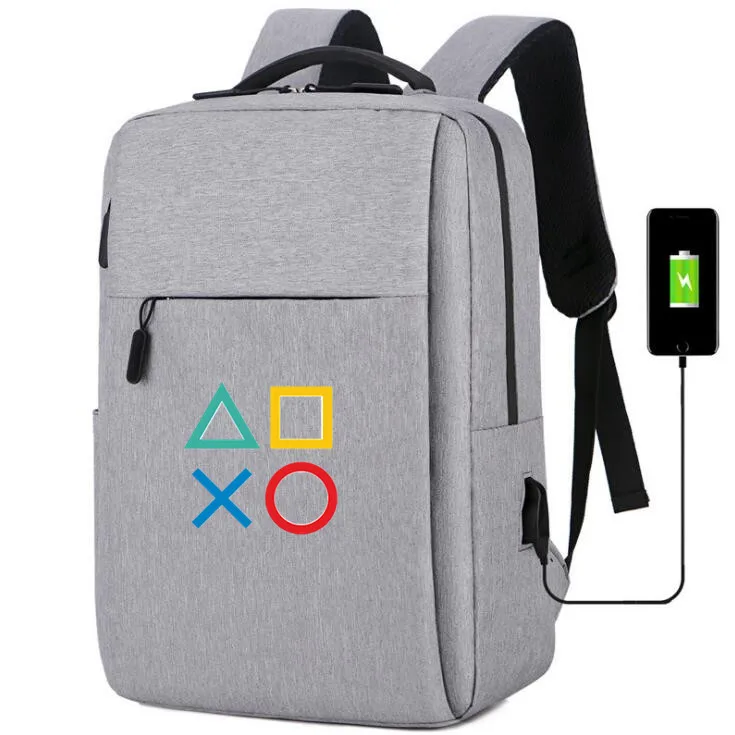 6 PS4 Playstation холщовый рюкзак зарядка через usb школьные сумки Сумка для ноутбука дорожная сумка рюкзак для подростков - Цвет: 6