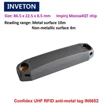 Reliablerfire большой диапазон Высокая устойчивость UHF RFID impinj 4QT чип gen2 анти-метка металла для управления отслеживанием оборудования металла