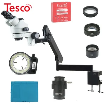 

3.5X - 90X Articulating Arm Pillar Clamp Zoom Simul Focal Industrial Trinocular Stereo Microscope + 37MP 1080P HDMI Video Camera