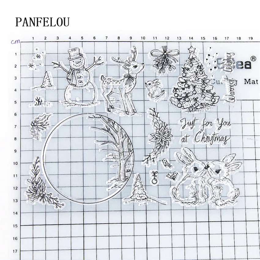 PANFELOU, 18x14 см, Рождество, hakodate, прозрачные силиконовые резиновые штампы, мультфильм для скрапбукинга/Сделай сам, Рождество, свадьба