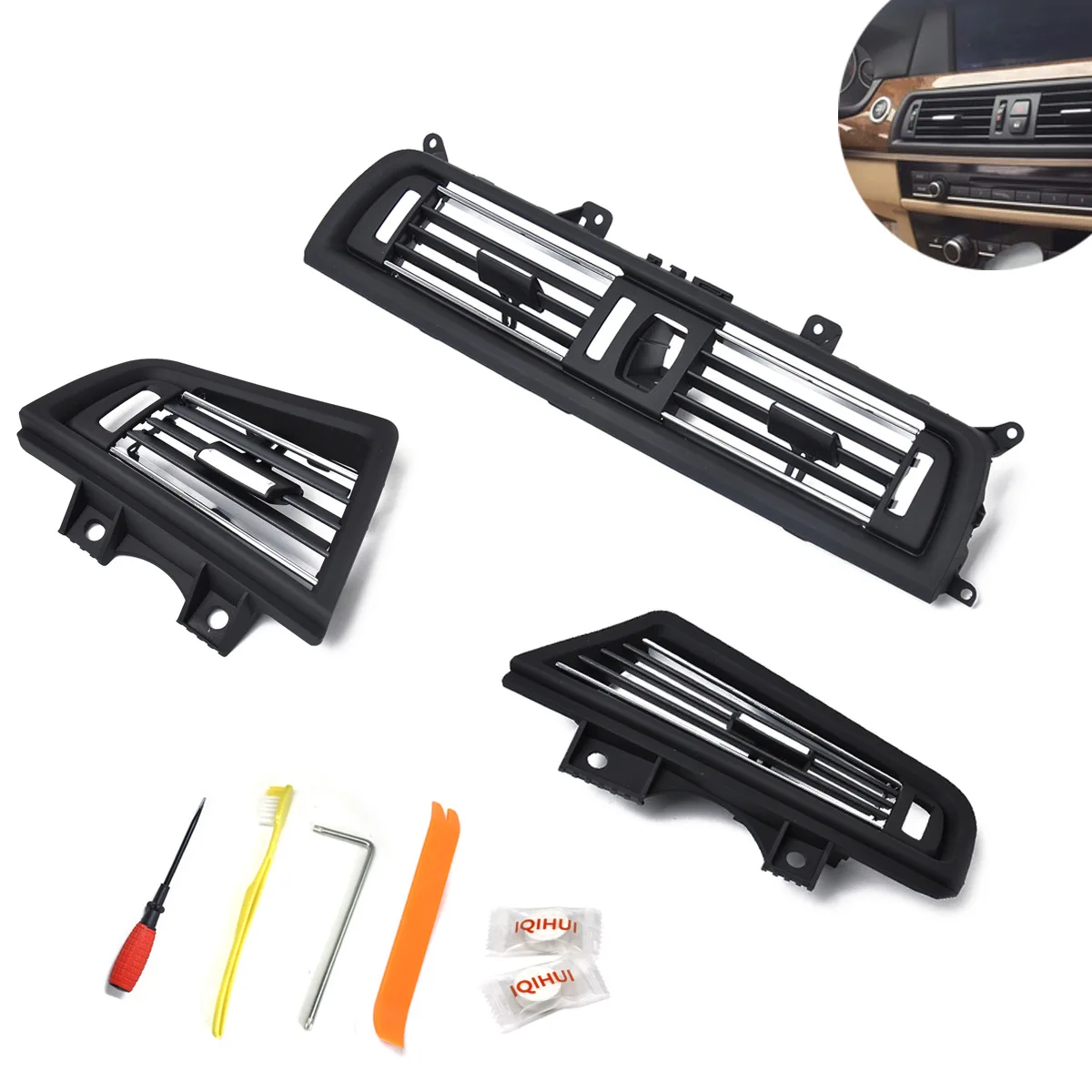 

Cross Border EBay Amazon Hot Sales Auto Air Conditioner Vent Middle Left Right Electroplated--Applicable BMW 5 Series