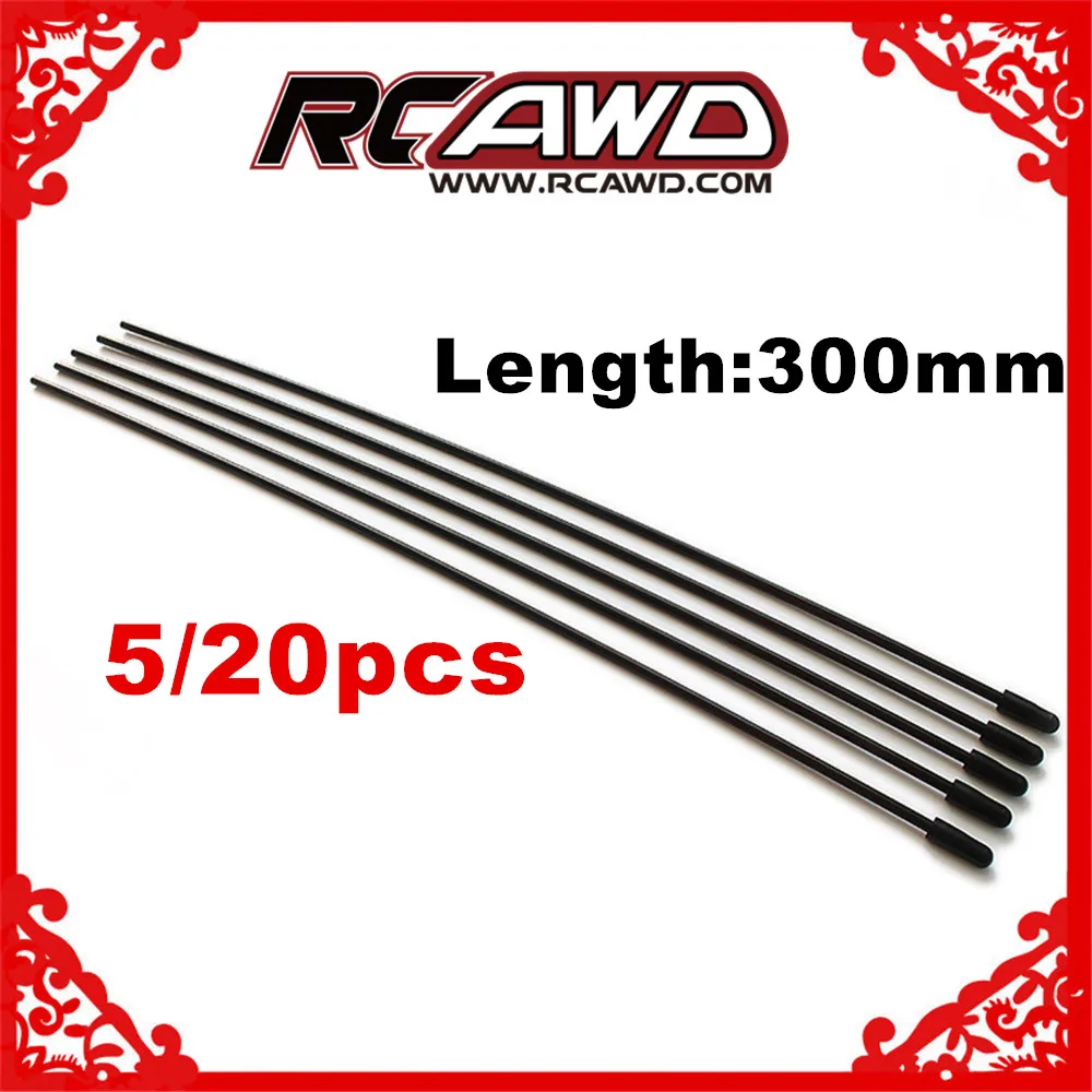 5/20 Pcs 300mm Plastic Antenna Pipe Tube Receiver Aerial with cap for 2.4ghz receivers 1/5 1/8 1/10 RC car spare parts free ship led lights receiver kit for 1 5 hpi baja rovan king motor 5b rc car parts