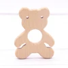 1pcs Baby Animal Natural Beech Teething Wooden Teether Rodent Tiny Rod Baby Teether Pendant For Pacifier Chain Teething Products 6