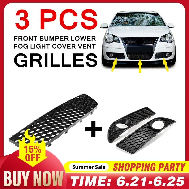 Car Front+Left+Right Bumper Lower Fog 
