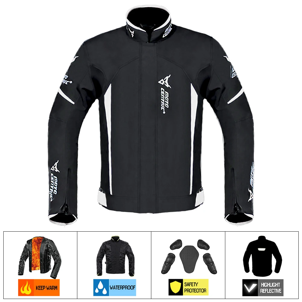 1702-White Jacket MOTOCENTRIC мотоциклетная куртка водонепроницаемая мотоциклетная куртка для езды на гонок Jaqueta Chaqueta защита для мотокросса - Цвет: 1702-White Jacket
