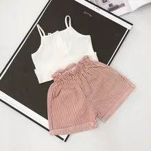 Лето, стиль, западный стиль, мягкие детские свободные штаны в полоску, шорты для малышей, большие пляжные шорты, тонкие