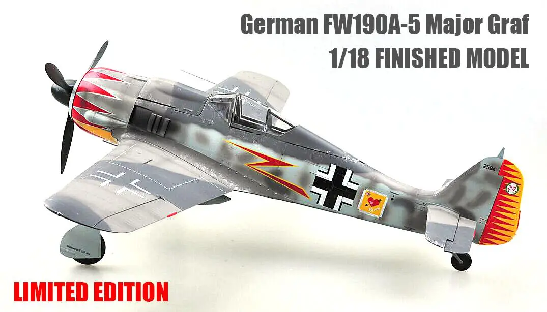 Пособия по немецкому языку фокке Вульф FW190A-5 крупных граф 1/18 самолета готовой самолет easy model