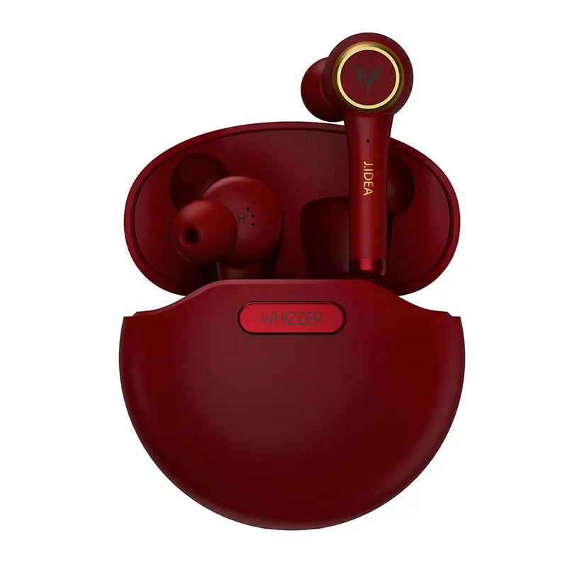 Новые наушники WHIZZER TP1S, наушники-вкладыши, наушники с поддержкой Bluetooth 5,0, 3D стерео беспроводные наушники с микрофоном для телефонов - Цвет: Красный