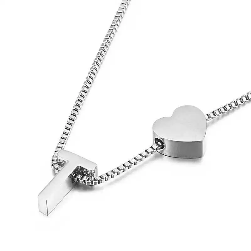 316L нержавеющая сталь крошечное сердце изысканное Оригинальное персонализированное ожерелье-ошейник с буквами для женские ювелирные изделия, кулон подарок аксессуары