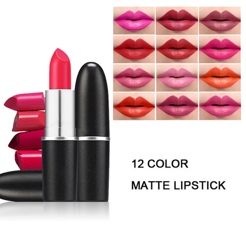 Новая матовая водостойкая Помада для губ 12 цветов Сексуальный макияж девушек