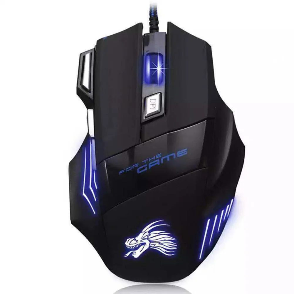 Эргономичный 7 кнопок светодиодный с подсветкой 3200 dpi USB портативная Проводная оптическая игровая мышь Вертикальная мышь для настольного ПК