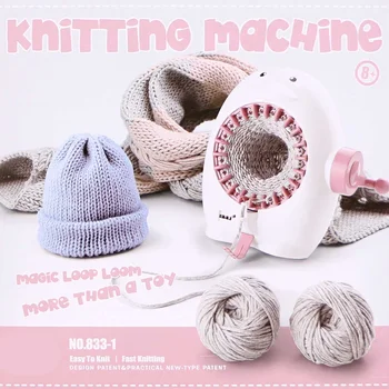 

DIY Big Hand Knitting Machine Weaving Loom knit for Scraf Children Learning Toy Knitting Tools Threader Sewing Tool