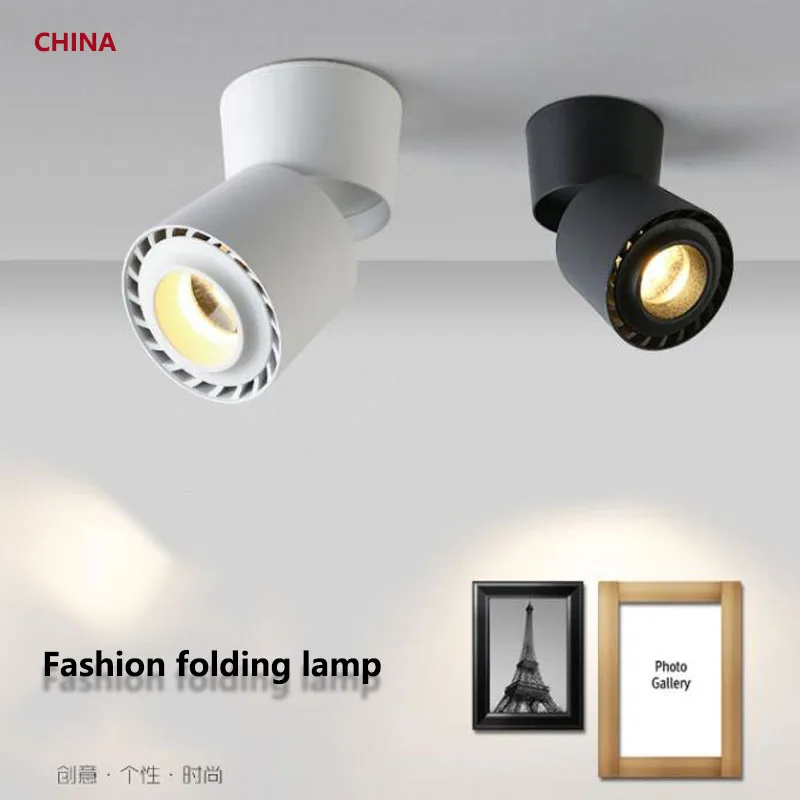 

Dimmable Rotating Folding LED Downlights 12W 15W 20W COB LED Ceiling Spot Lights AC85-265V LED Wall Lamps Indoor Lighting