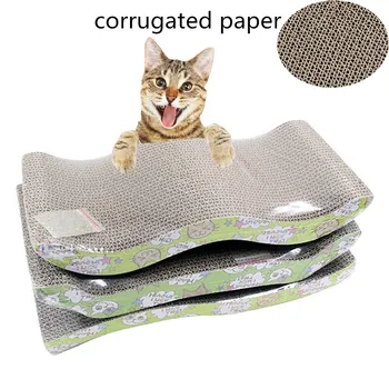 

Cats Toys Cat Scratch Board Scratching Posts Kitten Corrugated Paper Pad Cats Grinding Nail Scraper Mat Mattress Claws Care Tool