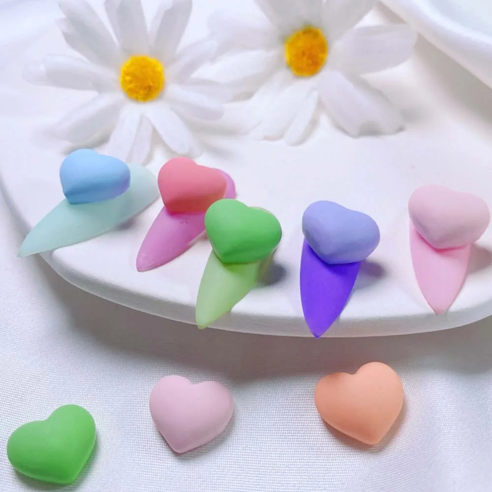 

Frosted Fluorescent Peach Heart-Shaped Nail Art Love Jewelry DIY Nail Accessories Manicure Tool Peach Heart Nail Ornaments