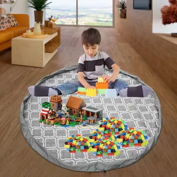 

Portable Child Toy Storage Bag Play Mat Book Doll Finishing Bag Living Room Outdoor Activity Waterproof Mat Drawstring Pouch