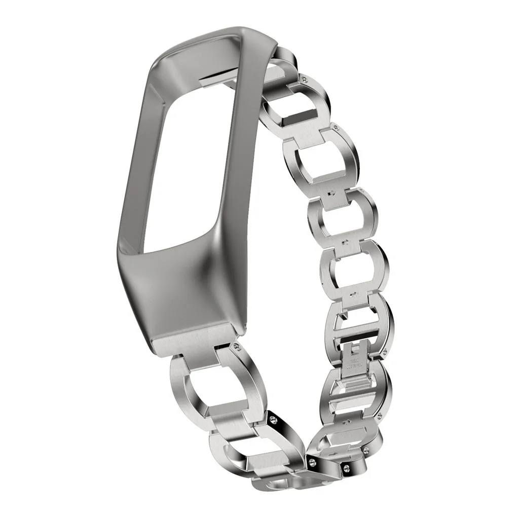 Смарт-часы с цепочкой, браслет для samsung Galaxy Fit e с металлическим циферблатом, корпус из нержавеющей стали, часы с металлическим ремешком, аксессуары