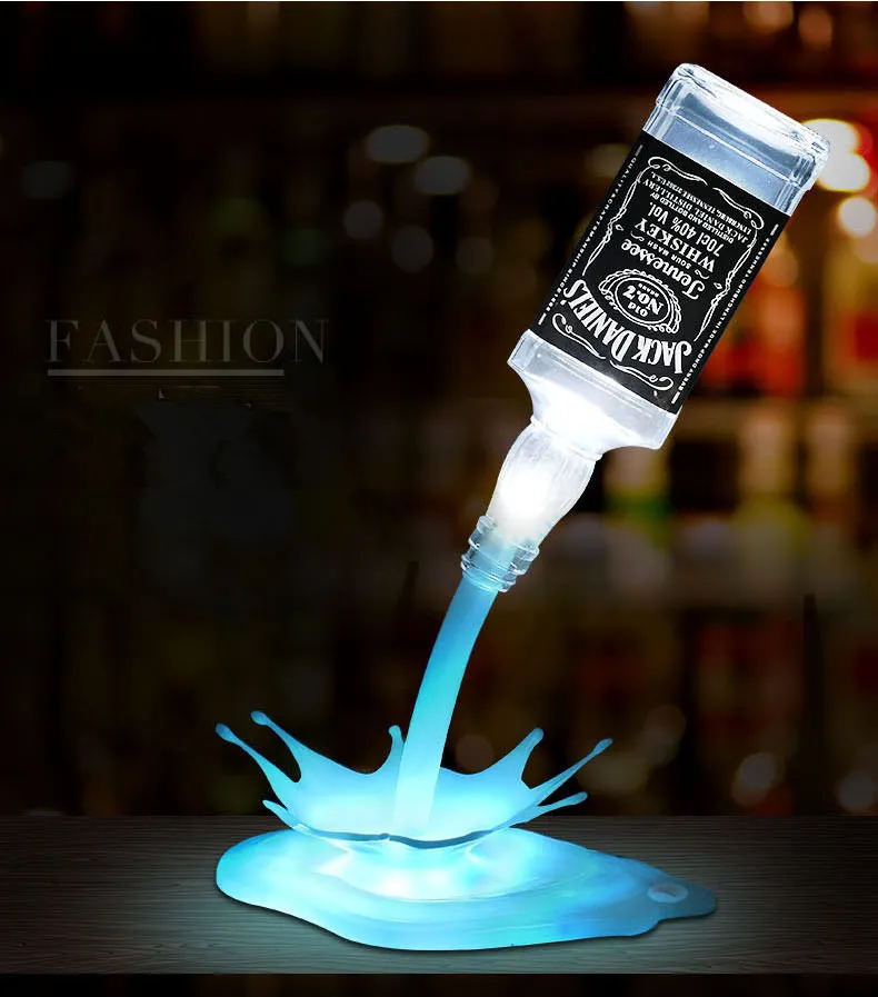 Портативный сенсорный выключатель 3D бар Pour лампа в виде бутылки вина USB силовая бутылка лампа бар Свадебная вечеринка дома новинка освещение светодиодный ночник