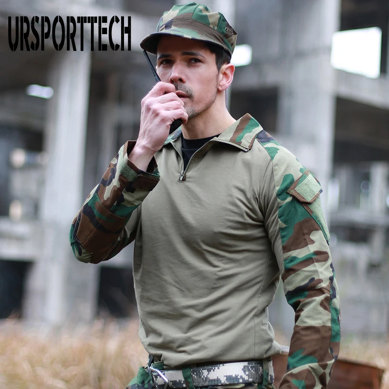 URSPORTTECH Camouflage T Shirt Men 