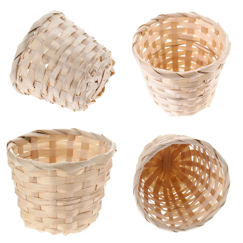 Storage Basket Mini Rattan Organiser / Small Woven Storage Box