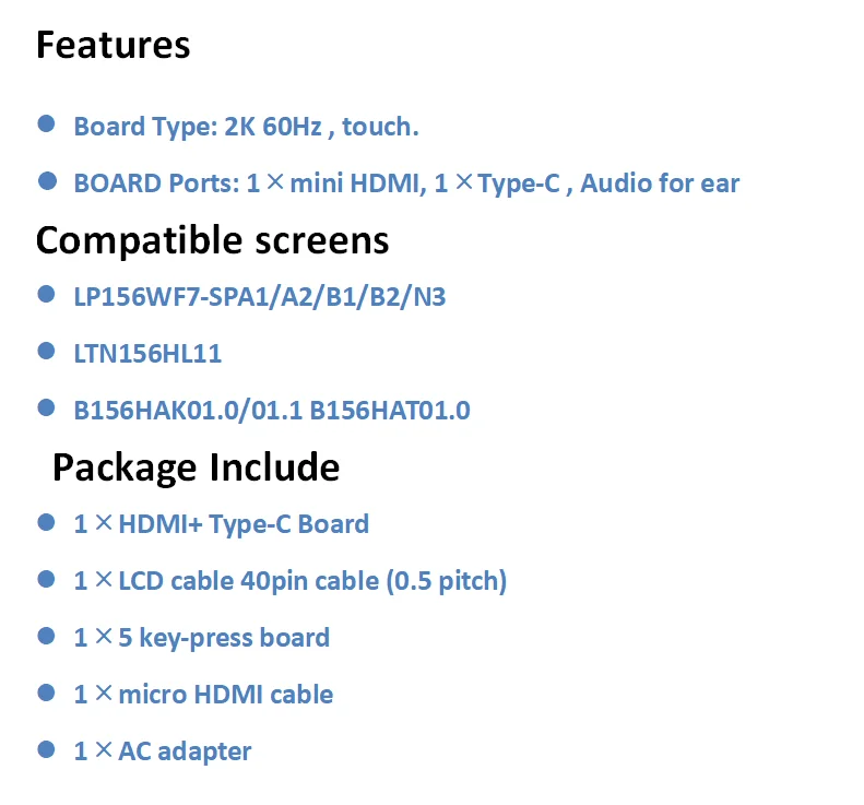 2 к HDMI+ тип-c драйвер плата контроллера для DIY сенсорный портативный монитор подходит LP156WF7-SPA1/B1 B156HANK01.0 LTN156HL11 B156HAT01.0