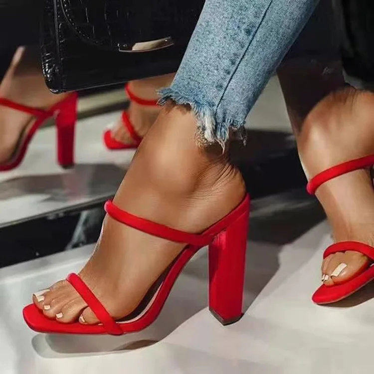 Women Pumps Sexy Open Toe High Heels Fish Mouth Chunky Heel Sandals 2021  Summer New Women Shoes Plus Size 35-43 Zapatos Mujer | clinicadamama.com.br