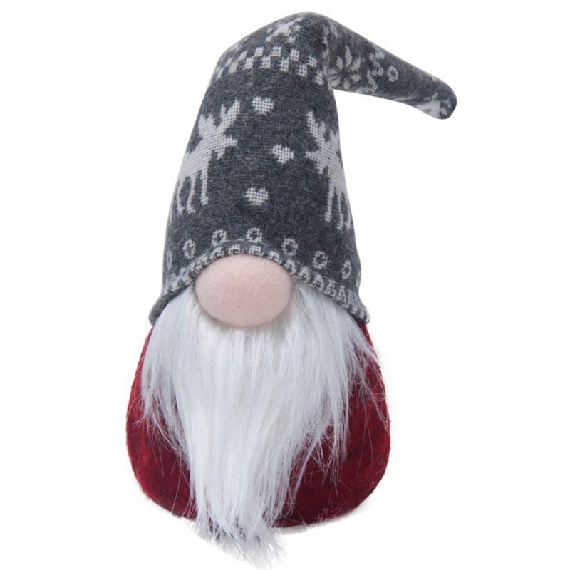Рождественские куклы Санта-Клауса ручной работы шведский гном мягкая игрушка орнамент с рождественской елкой Санта-Клаус Рождественское украшение - Цвет: D