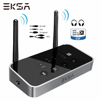 

EKSA 5.0 Bluetooth Adapter ET04 AUX Bluetooth Transmitter APTX HD Wireless Bluetooth Receiver Audio OPT For TV/Headphone/Speaker