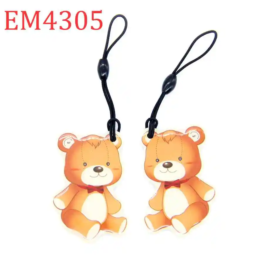 125khz ID Rewritable Keyfob Blank Card Writable Waterproof Cartoon EM4305 Token Tag Keychain Access Control Card Fast Shipping 1