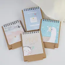 New Year Kawaii Cartoon Table Calendar Mini Table Desk Calendar Agenda Organizer Planner Book Calendar