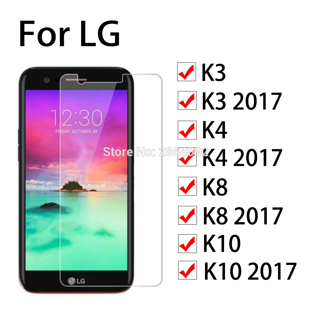 Tempered Glass For LG K10 Protective Film on K 10 K3 K4 K8 2017 screen protector 8 4 3 K82017 K102017 tremp glas Guard 9h | Мобильные