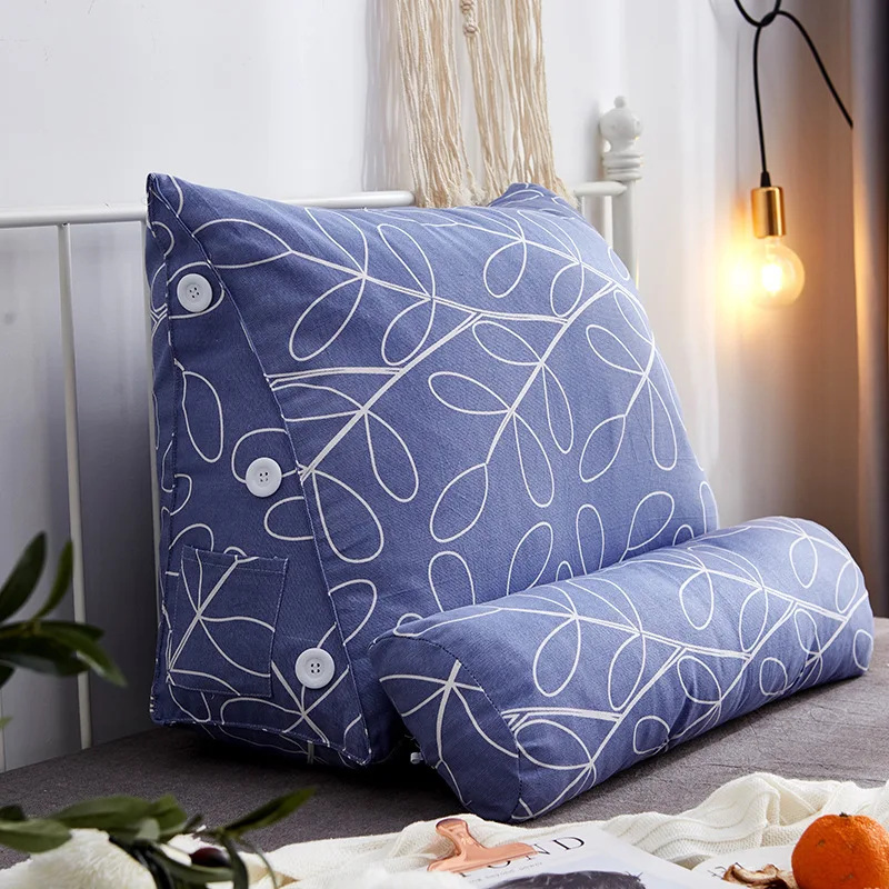 H15 Хлопковая парусиновая подушка для спинки кровати дивана треугольная Подушка Съемная поясная подушка для стула подушка для сиденья Cojines Decorativos Para диван - Цвет: H15