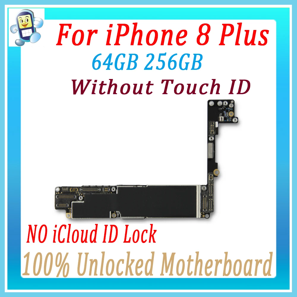 Оригинальная разблокированная материнская плата для iPhone 8 P 8 Plus, материнская плата с/без Touch ID, материнская плата с полным чипом, без iCloud