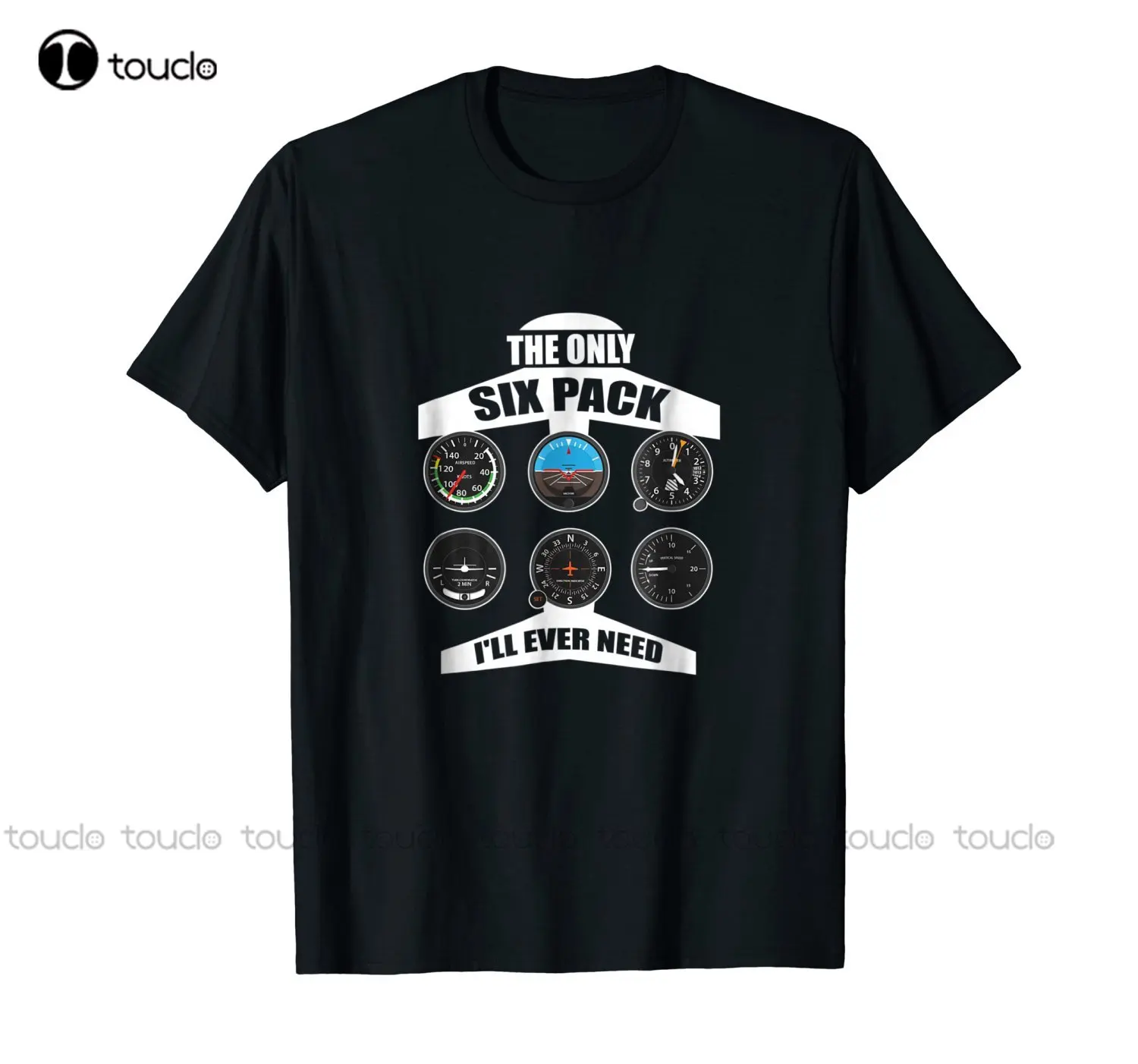 

100% Cotton Summer Tees Printed O-Neck Streetwear The Only Six Pack I'Ll Ever Need T-Shirt Aviation Pilot Printed T Shirts