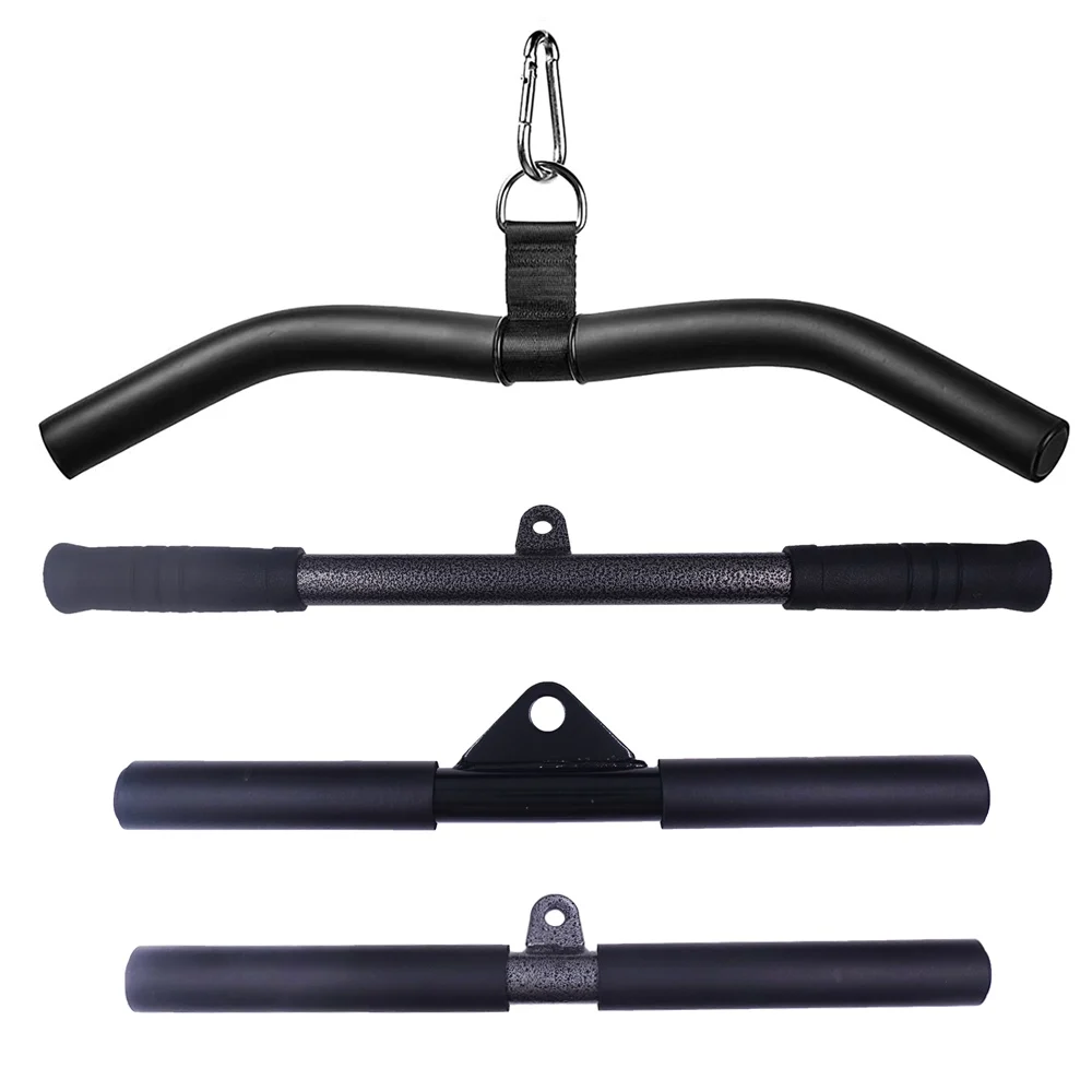 Fitness Straight Bar LAT Pull Down Bar Cable Machine Attachment Tricep Press Down Accessories for Home Gym Workout Training