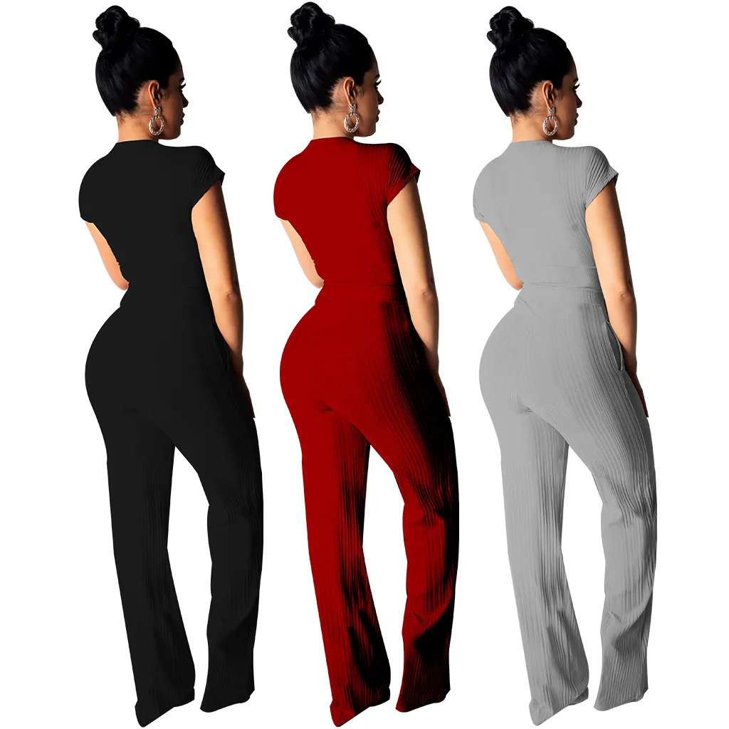 

2019 Summer New Style Thread Loose Pants Set Supply of Goods AliExpress