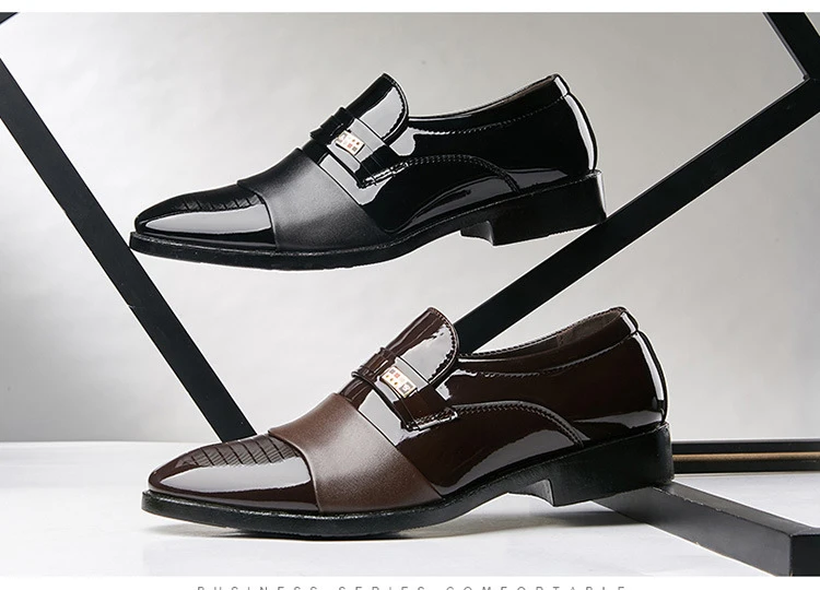 Reetene/модные кожаные мужские деловые модельные туфли; мужские лоферы с острым носком; черные туфли-оксфорды; удобные мужские деловые свадебные туфли