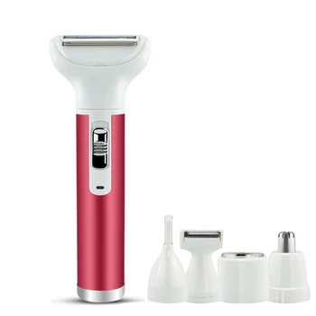 

5 in 1 Women Electric Shaver Painless Hair Removal Epilator Shaving Machine Face Beard Eyebrow Nose Trimmer Body Bikini Razor