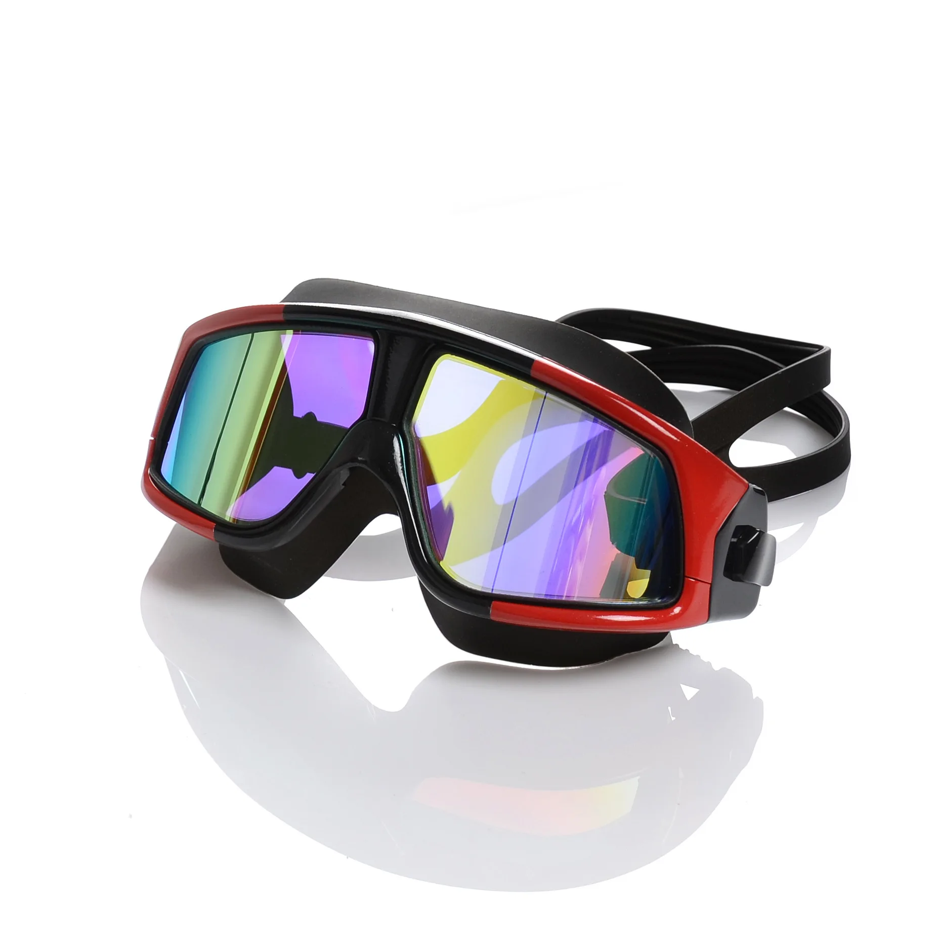 

Top Grade Large Frame Swimming Goggles Silica Gel Goggles Anti-fog Electroplated Waterproof UV-Protection