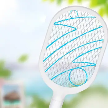 

1pc Racket Kills Electric Mosquito LED Electric Rechargeable Repellent 3-layer Net Insect Swatter Pest Mosquito Killer Safe J5W9