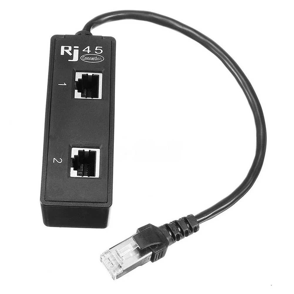 

1 Male To 2 Female RJ45 LAN Ethernet Cable Splitter Network Cord Socket Connector Adapter For Networking Extension
