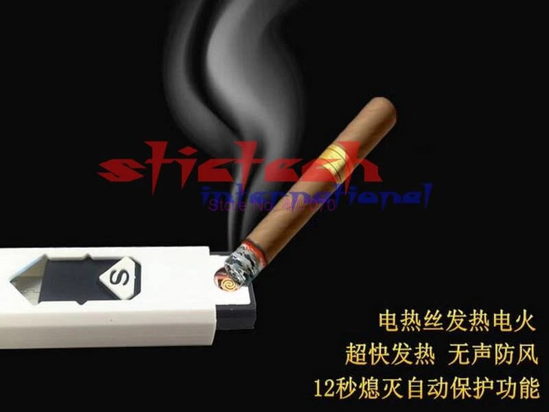 by DHL or Fedex 200pcs Windproof Rechargeable Cigarette Lighter Flameless  Cigarette No Gas e-Lighter USB Lighter no profit AliExpress