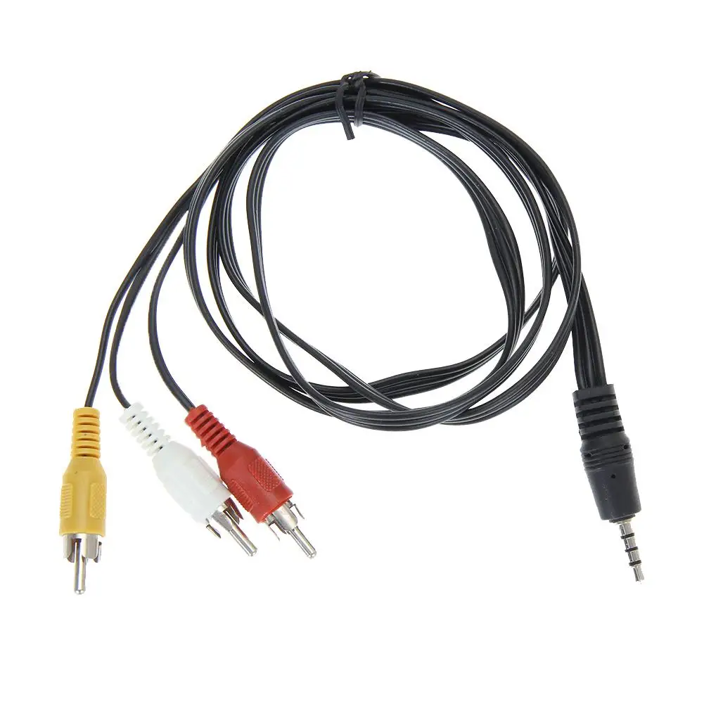 3.5mm Jack Plug to 3 X RCA Plugs Cable Male to Male Audio Video AV Converter 1.2M 4FT for Camcorder/DV TV Set or VCR
