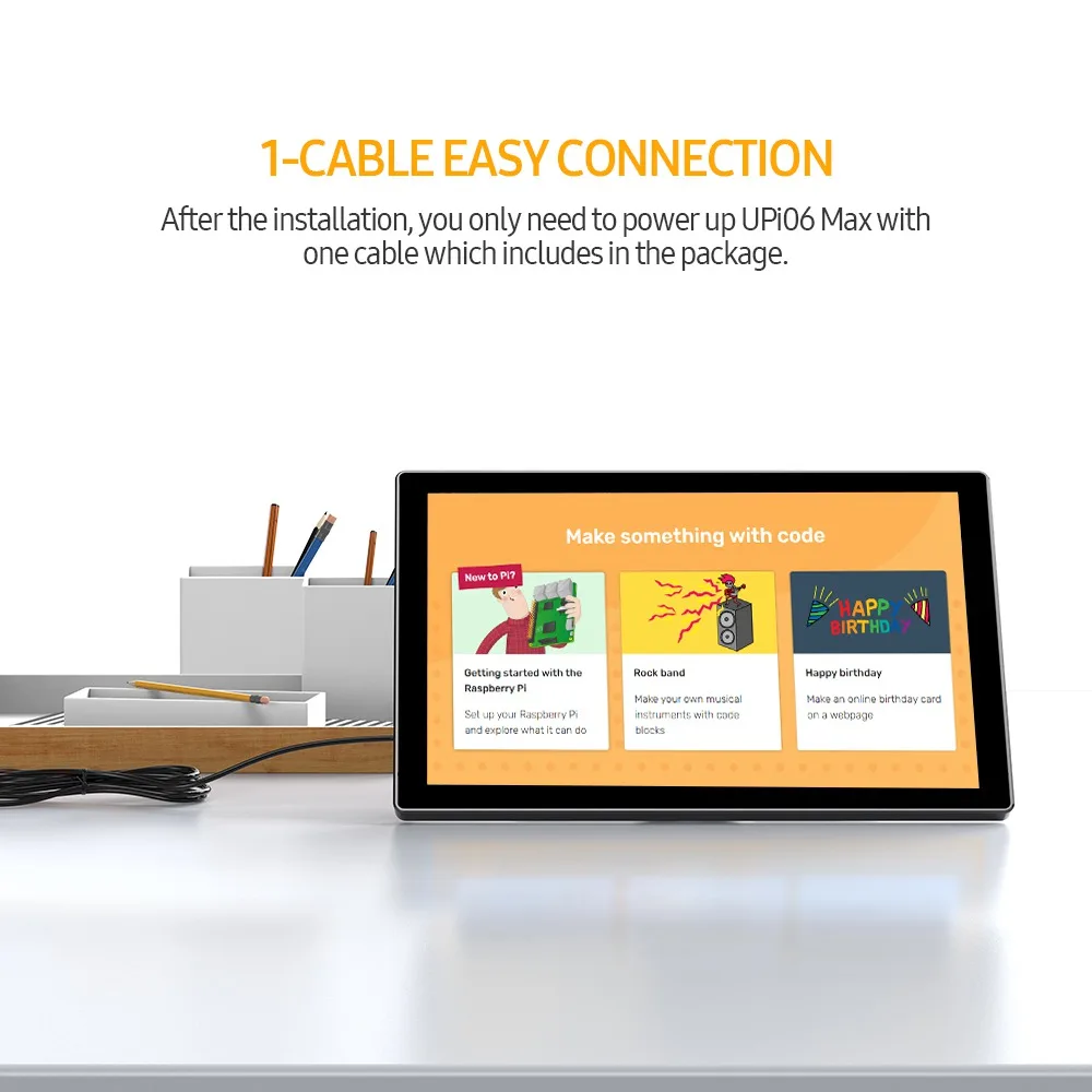 UPERFECT UPi07 Max 1080P ġ ũ 󽺺  2 3 4  B  ޴  ̽ 16:9 ÷ 60Hz USB RasPi ŰƮ