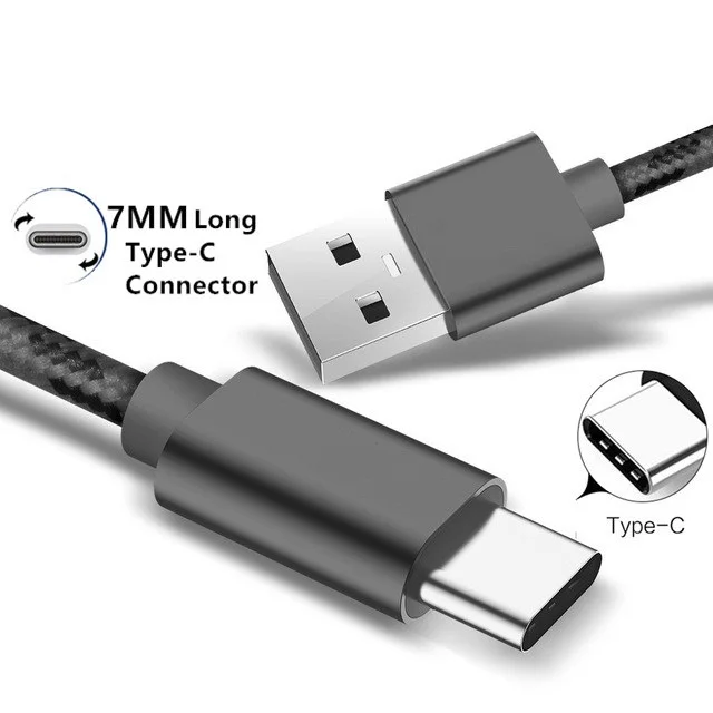 Кабель usb type C Мягкий Нейлоновый кабель для передачи данных с оплеткой USB samsung S9 S8