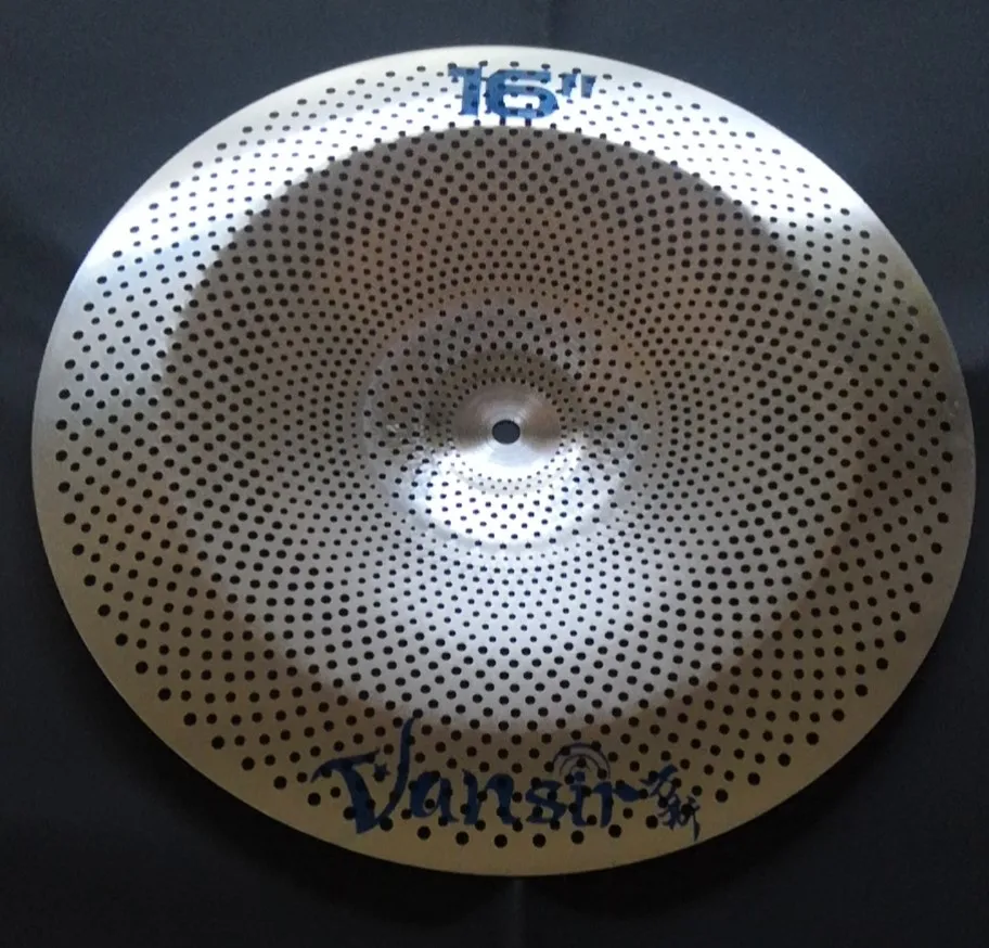 Vansir 16" China Cymbals Low Volume Cymbals Silent for Jazz Drum Set _Silver Color