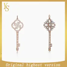YS Female; кулон Цепочки и ожерелья стерлингового серебра высокого версия TIF ключ индивидуальный кулон, ожерелье Мода